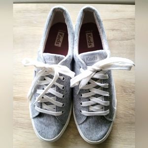 Keds Kickstart Grey Ribbed Fabric Size 10 Never Worn
